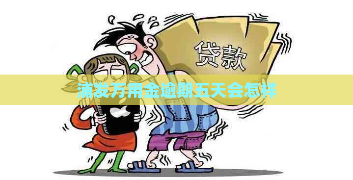 浦发万用金逾期五天会怎样