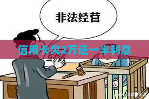 信用卡欠2万还一半利息