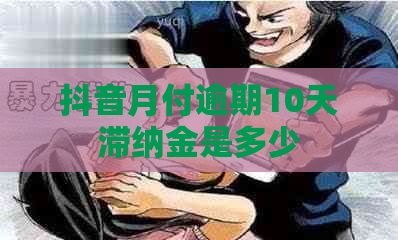 抖音月付逾期10天滞纳金是多少