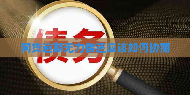 网贷逾期无力偿还应该如何协商