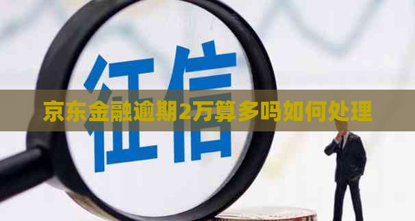 京东金融逾期2万算多吗如何处理