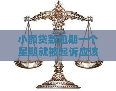 小额贷款逾期一个星期就被起诉应该如何处理