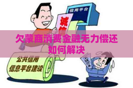 欠蒙商消费金融无力偿还如何解决