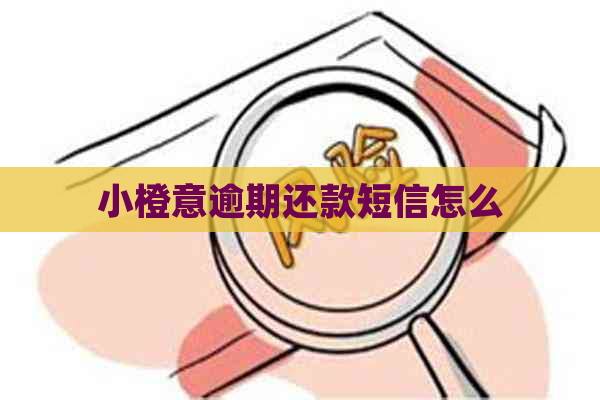 小橙意逾期还款短信怎么