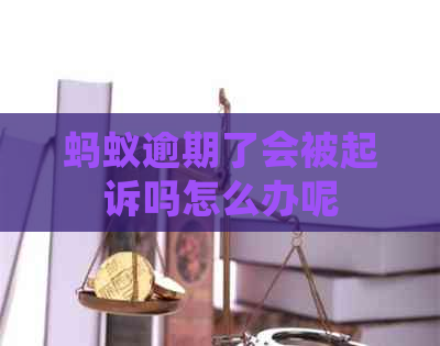 蚂蚁逾期了会被起诉吗怎么办呢