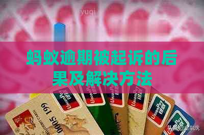 蚂蚁逾期被起诉的后果及解决方法