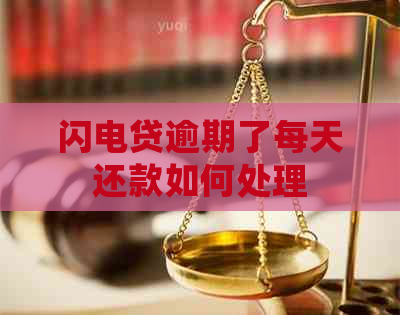 闪电贷逾期了每天还款如何处理