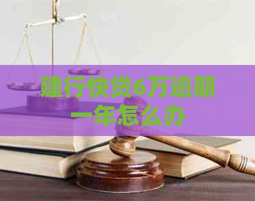 建行快贷6万逾期一年怎么办