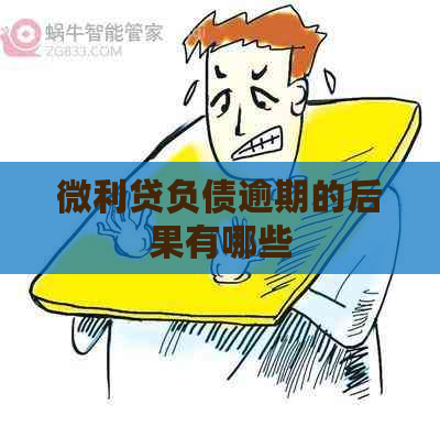 微利贷负债逾期的后果有哪些