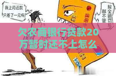 欠农商银行贷款20万暂时还不上怎么办