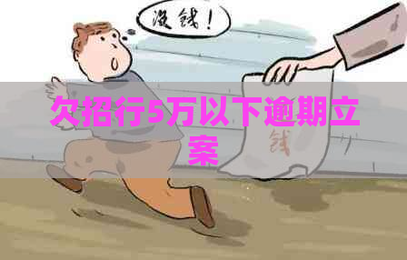 欠招行5万以下逾期立案