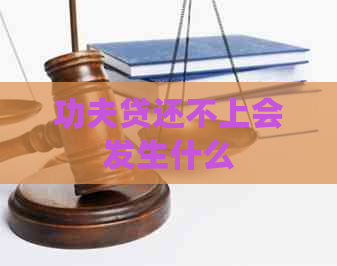 功夫贷还不上会发生什么