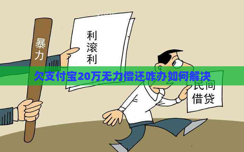 欠支付宝20万无力偿还咋办如何解决