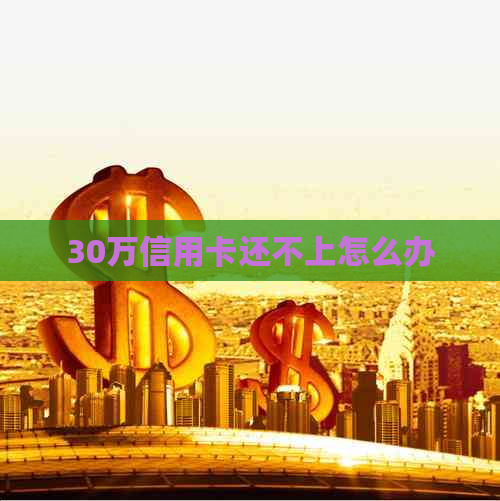 30万信用卡还不上怎么办