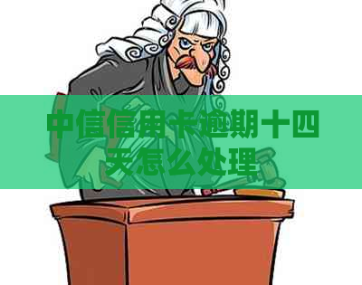 中信信用卡逾期十四天怎么处理