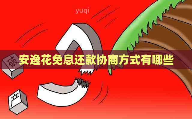 安逸花免息还款协商方式有哪些
