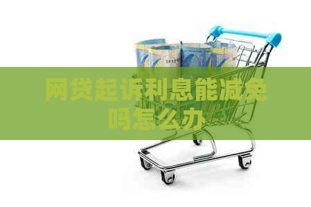 网贷起诉利息能减免吗怎么办