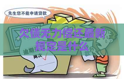 欠债无力偿还最新规定是什么