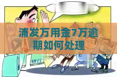浦发万用金7万逾期如何处理