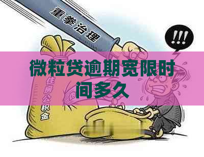 微粒贷逾期宽限时间多久
