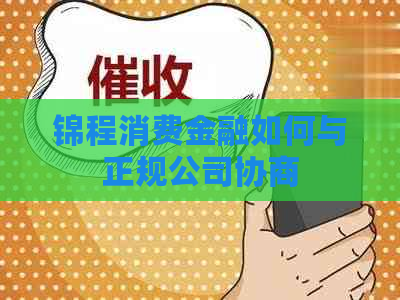 锦程消费金融如何与正规公司协商