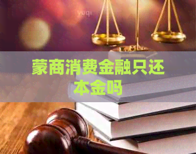 蒙商消费金融只还本金吗