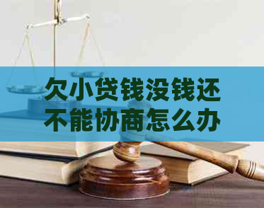 欠小贷钱没钱还不能协商怎么办
