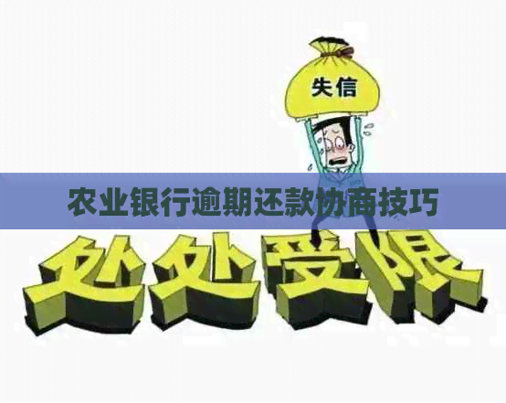 农业银行逾期还款协商技巧
