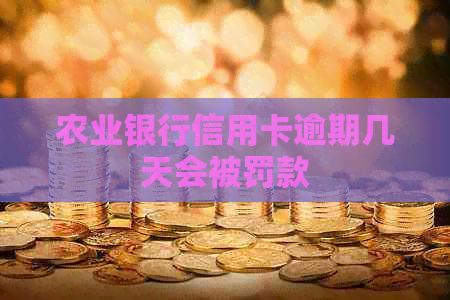 农业银行信用卡逾期几天会被罚款 农业银行信用卡逾期几天会被罚款
