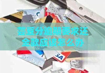芸豆分逾期要求还全款应该怎么办