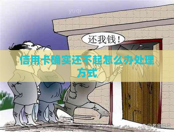 信用卡确实还不起怎么办处理方式