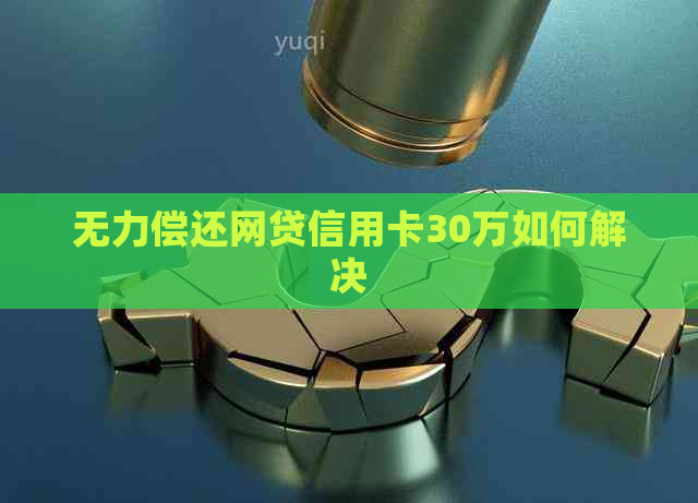 无力偿还网贷信用卡30万如何解决