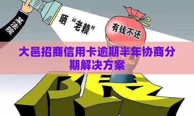 大邑招商信用卡逾期半年协商分期解决方案