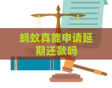蚂蚁真能申请延期还款吗