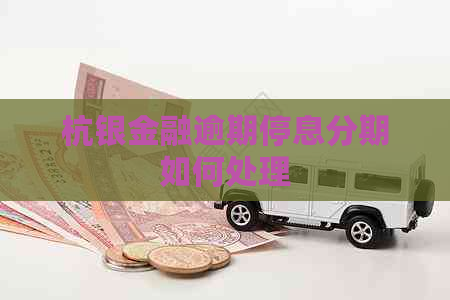 杭银金融逾期停息分期如何处理
