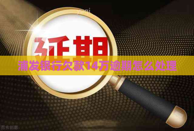 浦发银行欠款14万逾期怎么处理