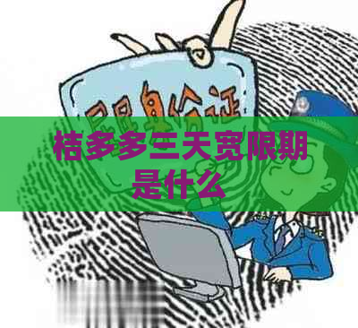 桔多多三天宽限期是什么