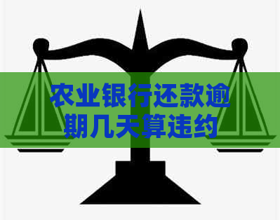 农业银行还款逾期几天算违约