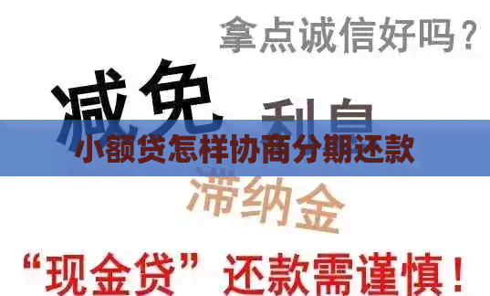 小额贷怎样协商分期还款