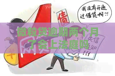 微粒贷逾期两个月了会上法庭吗