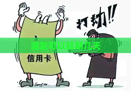 浦发可以延期几天