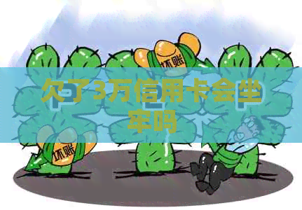 欠了3万信用卡会坐牢吗