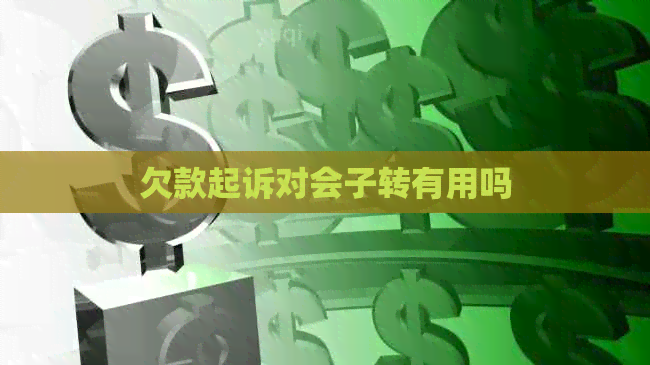 欠款起诉对会子转有用吗