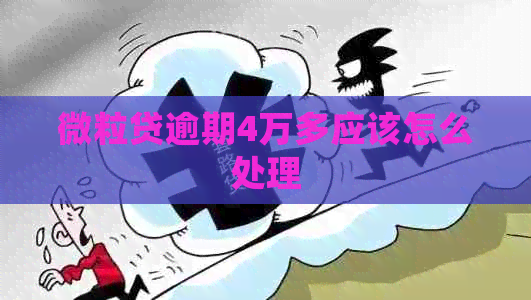 微粒贷逾期4万多应该怎么处理