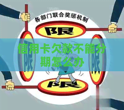 信用卡欠款不能分期怎么办