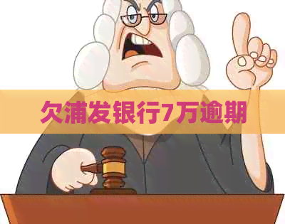 欠浦发银行7万逾期