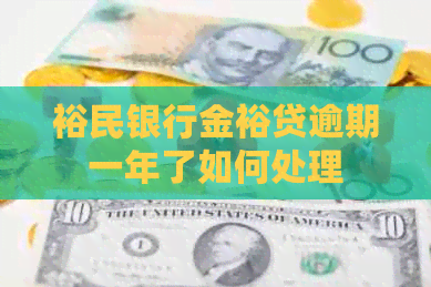 裕民银行金裕贷逾期一年了如何处理