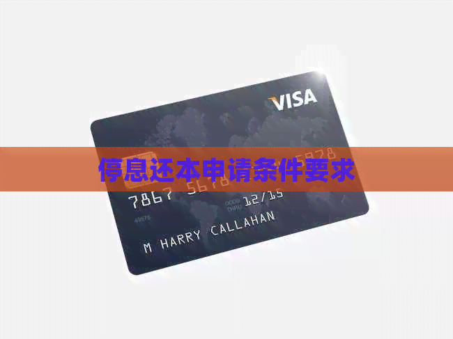 停息还本申请条件要求