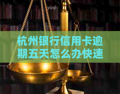 杭州银行信用卡逾期五天怎么办快速解决