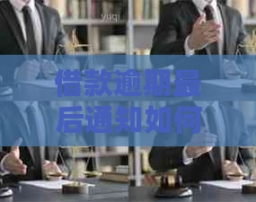 借款逾期最后通知如何处理